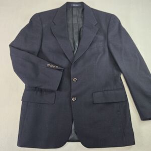 Ralph Lauren RRL 40R 100% Wool Black Suit Jacket Sport Coat Blazer Two Button